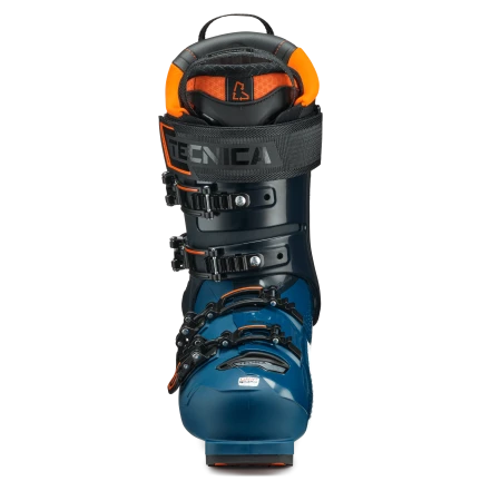 The upper cuff of the Mach1 120 is almost all black while the rest of the boot is blue