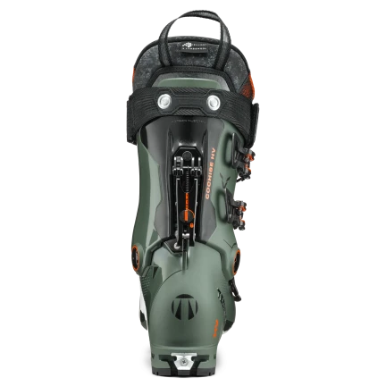 The spine of the Cochise 120 is black and also feetures the hike/ski mechanism