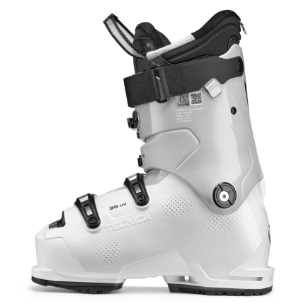 The medial side of teh Mach Boa 95 is all white and features a cuff alignment piece