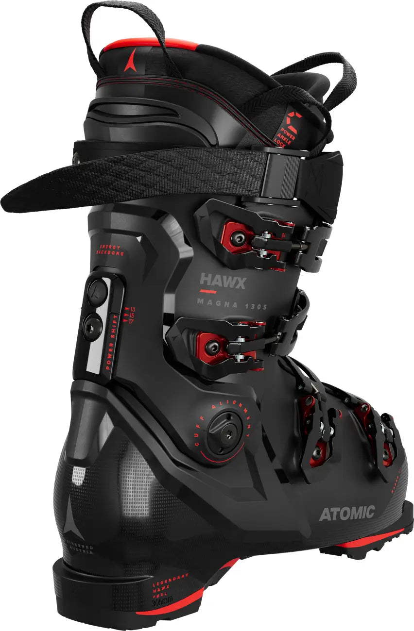 The back of this Hawk Magna 130 S has an adjustment that can change the forward flex