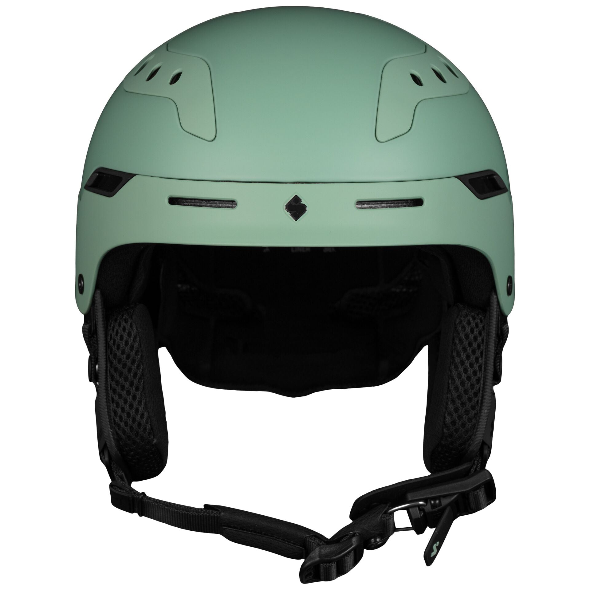 the front view of the Switcher ski helmet shows the great shape of the helmet