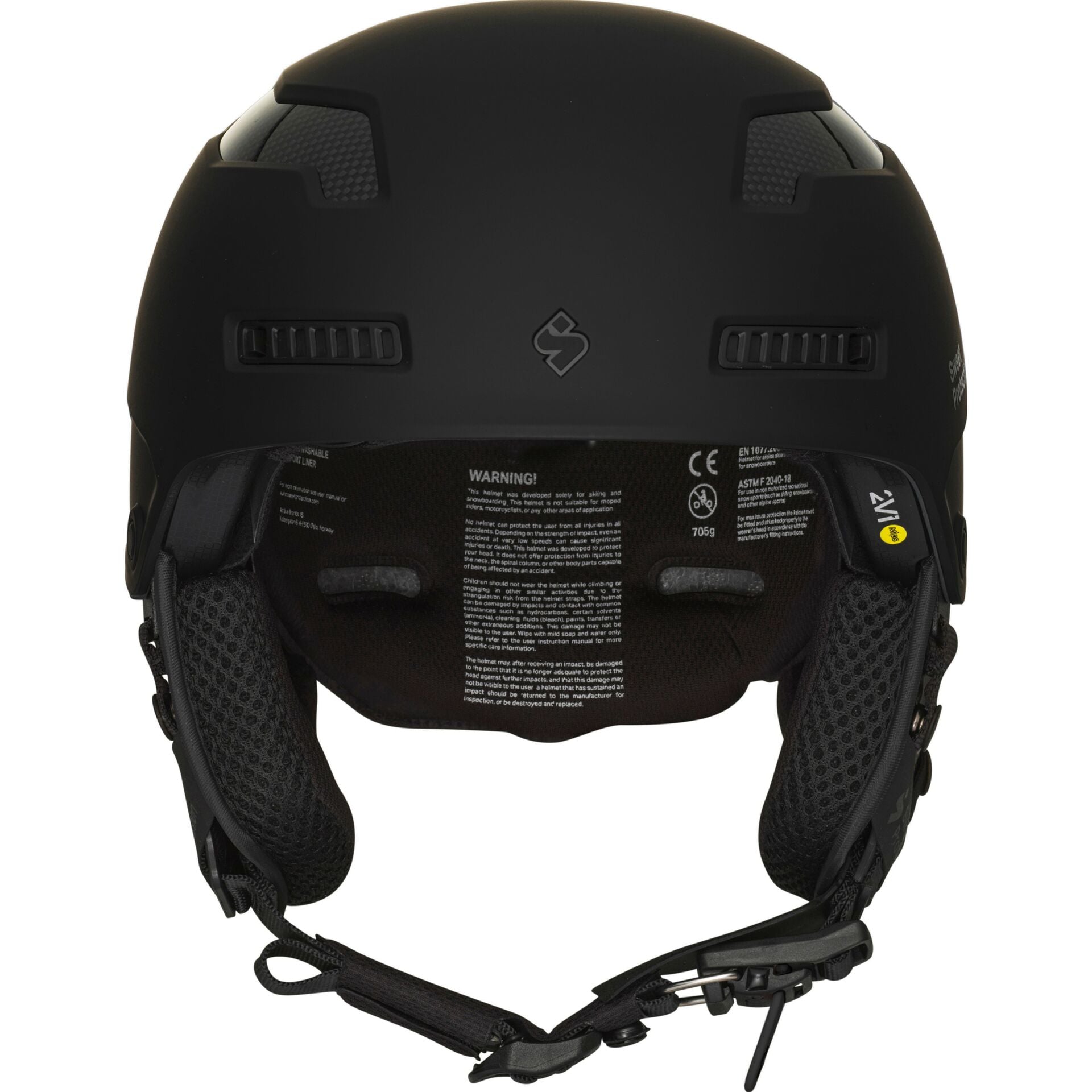 The Sweet Protection Ignitor ski help has a sug fit and is very protective