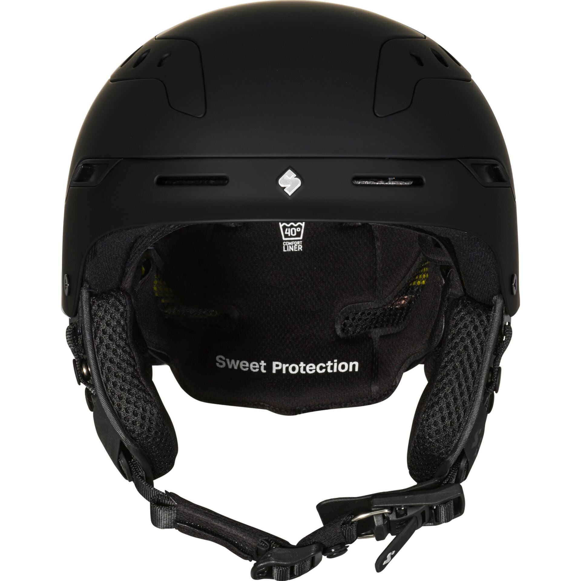 Inside the Switcher ski helmet is says the brand name Sweet Protection