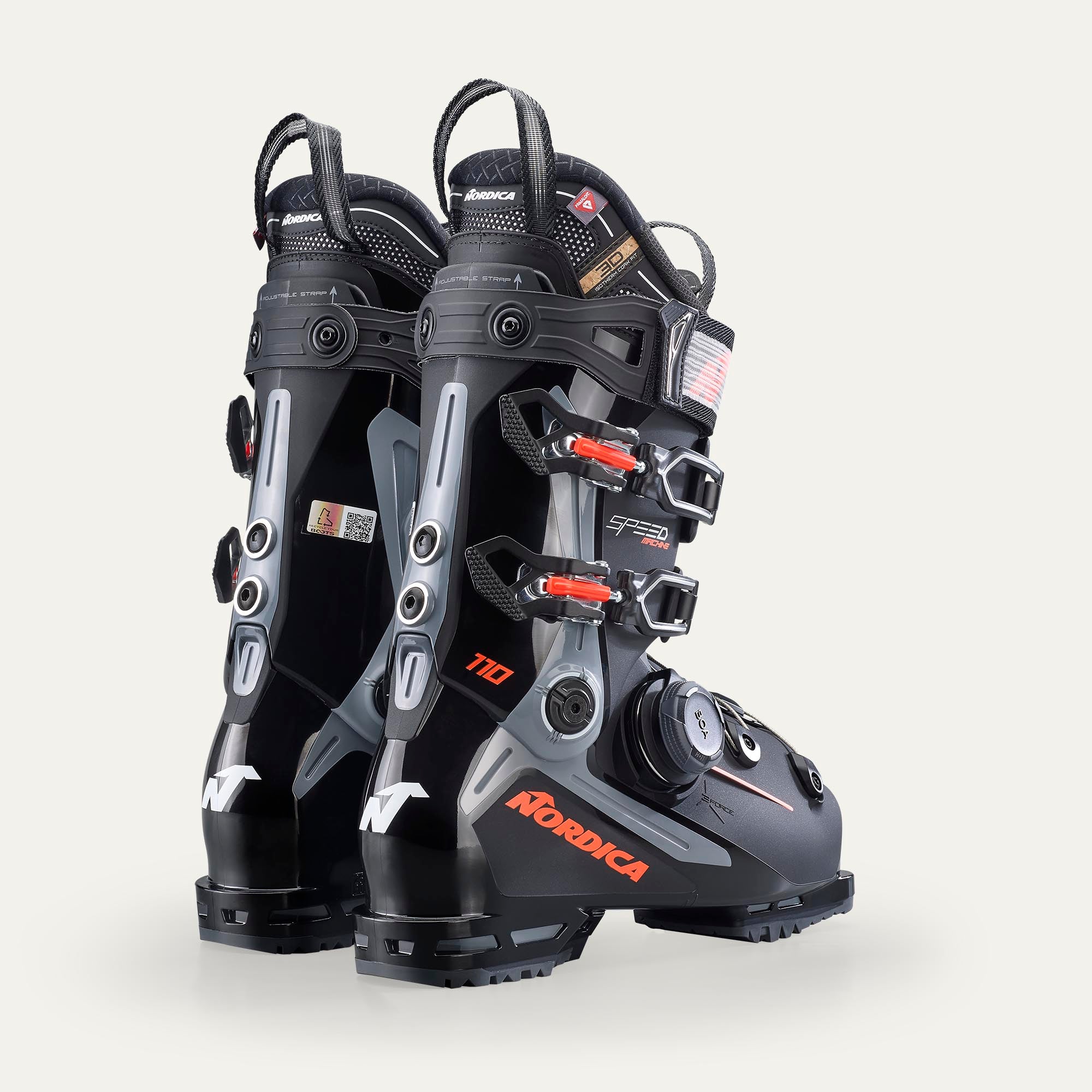 The spine of the Speedmachine 110 features 2 screws that connect both parts of the boot together, similar to the Promachine