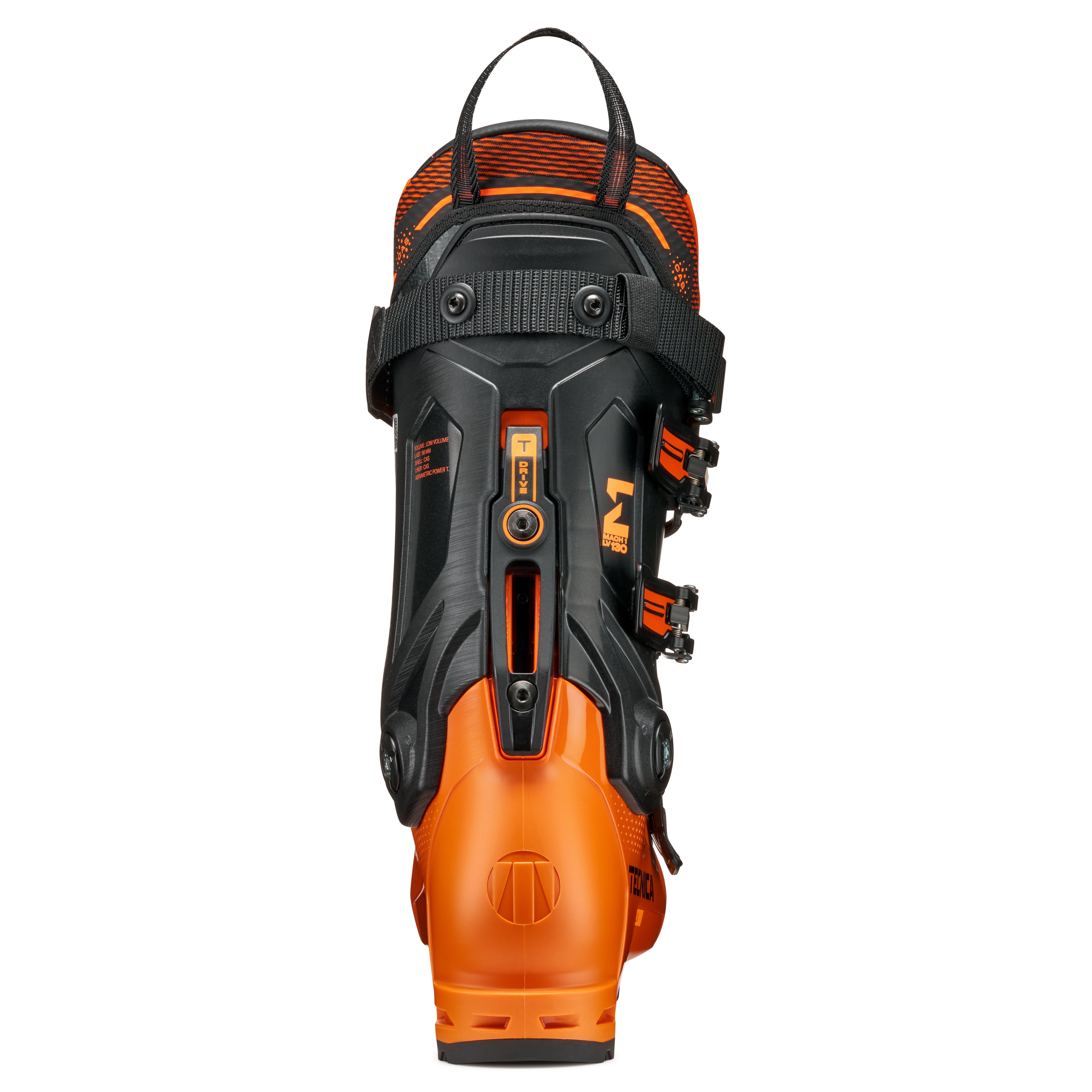 Tehe back of teh mach1 ski boot has the T Drice technology that provides great stiffness.