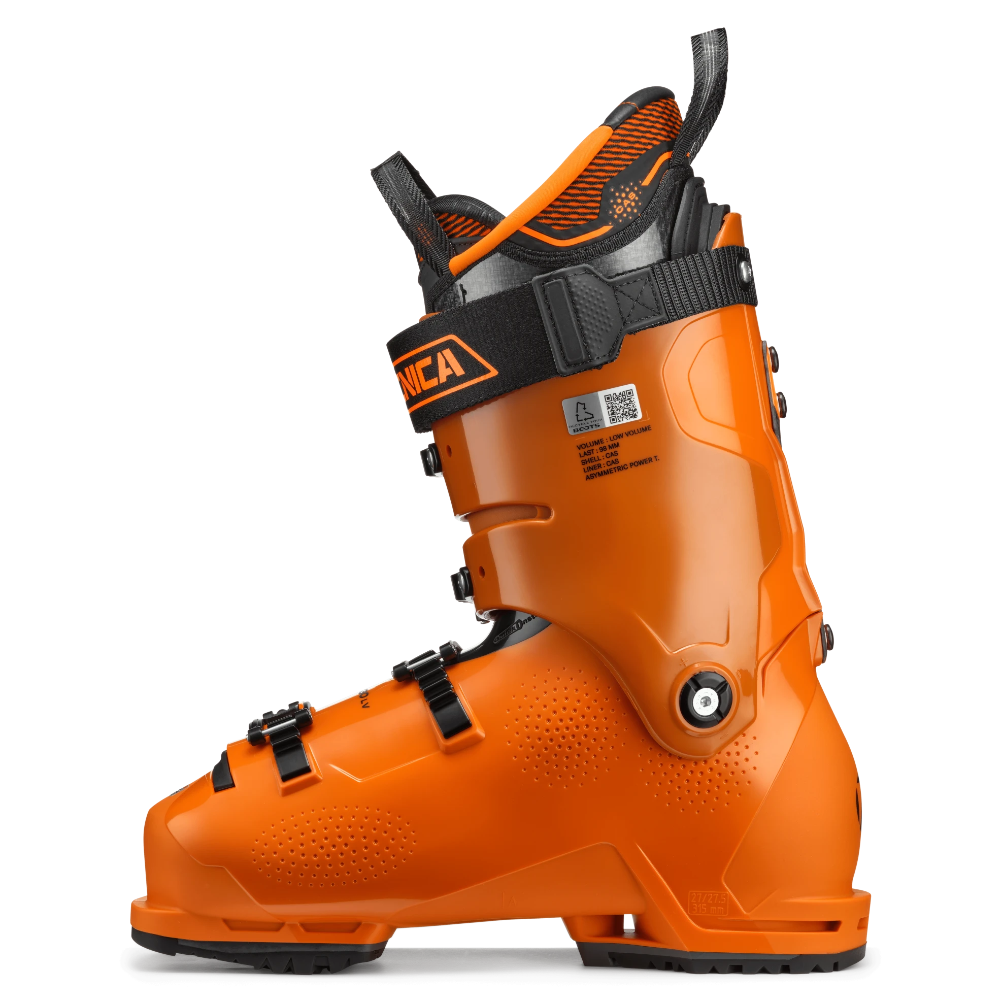 The medial side of the Tecnica ski boot has 3 locations where it is easy to expand the boot