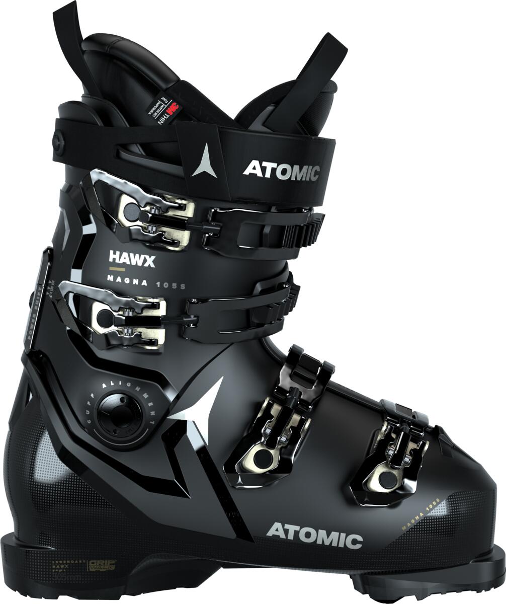The women's Atomic Magna 105 is a wide fitting ski boot that has enough performance for most all skiers