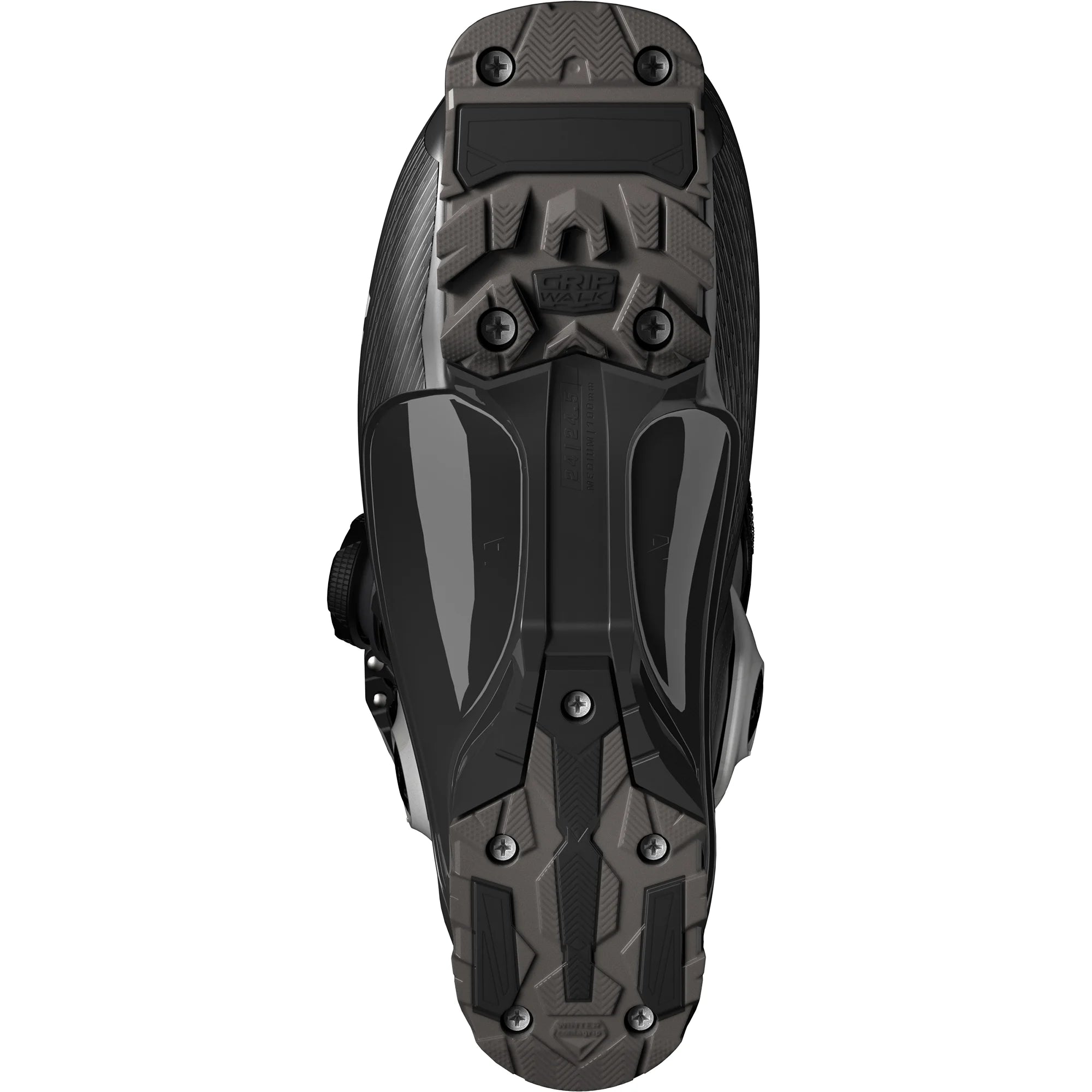 The outole of this Salomon boot has a replaceable toe and heel.
