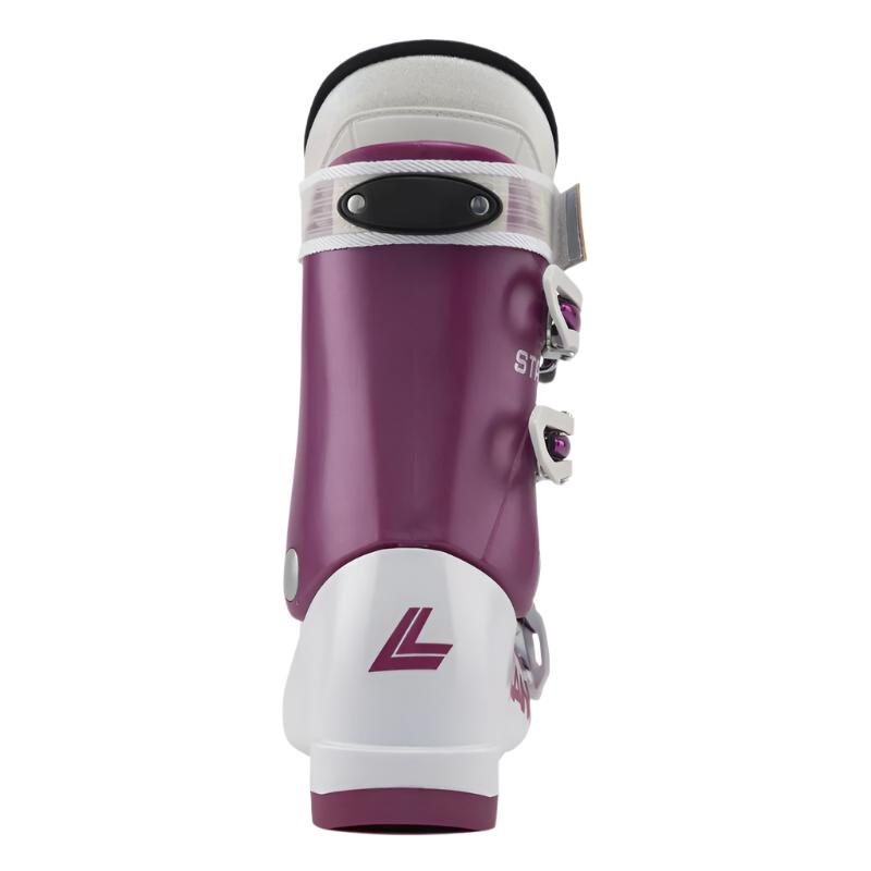 The cuff color of this ski boot matches the logo colr on the heel