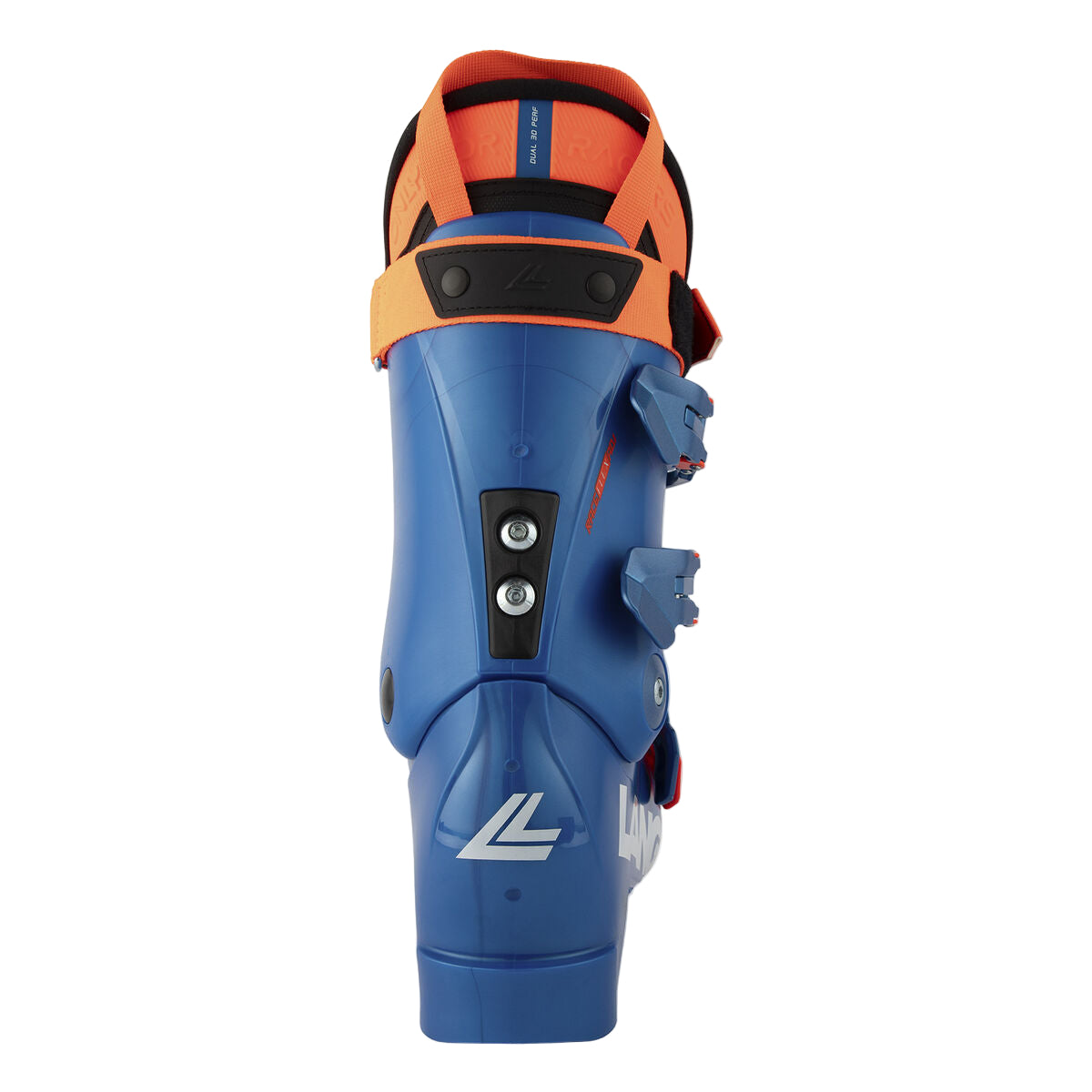 the spine of the RS 90 SC is blue with two rivets and an orange power strap.