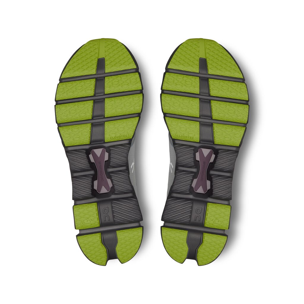The outsole of this Men's Cloud X 4 is a greet and Iron color
