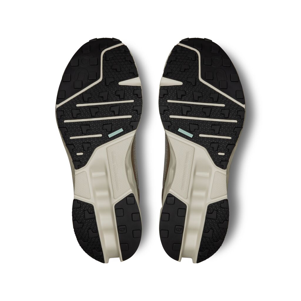 The outsole of the Surfer Trail from On has fairly small lugs, but they still work well on almost all trails