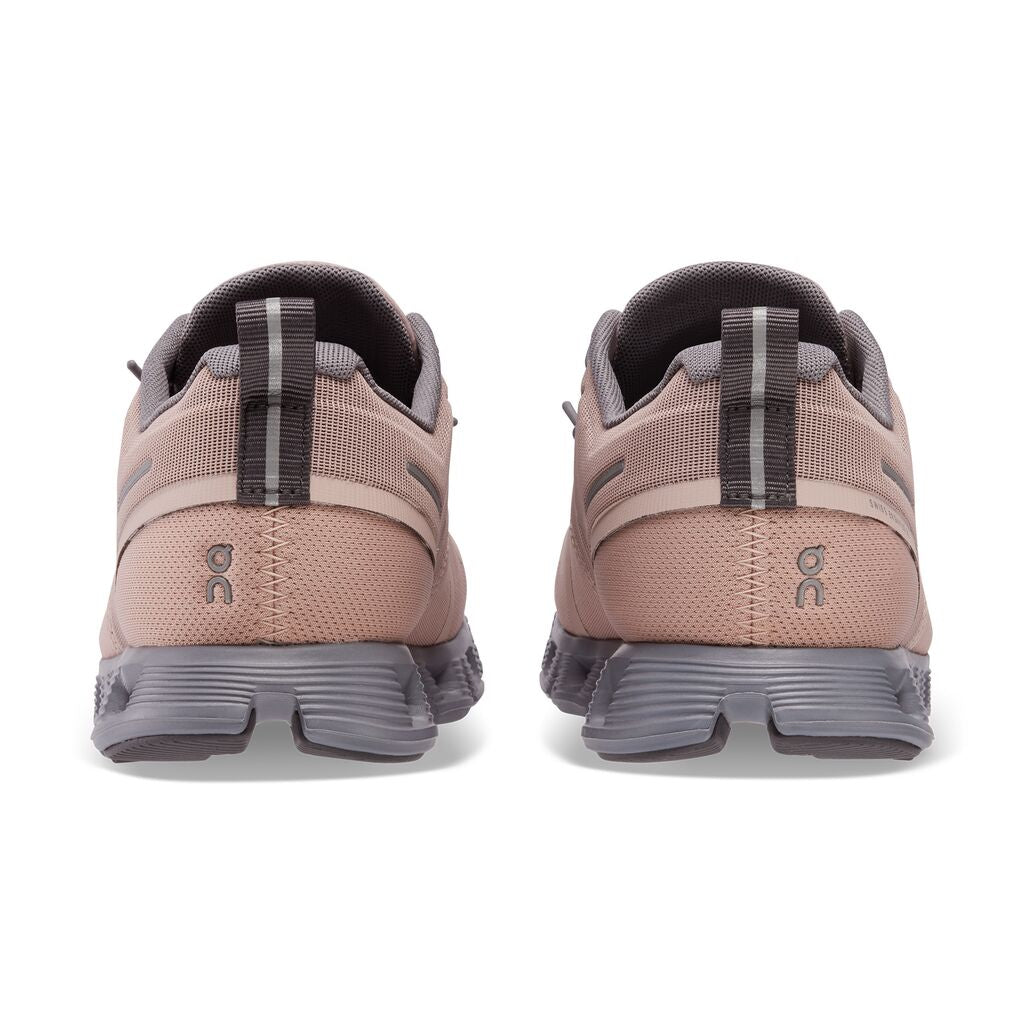 The heel of the On Women's Cloud 5 is a bit lower than many runnning shoes, but works great in this lifestyle/everyday shoe