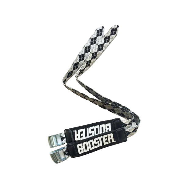Black and white checkered strap with 'Yelona Booster' branding on a white background