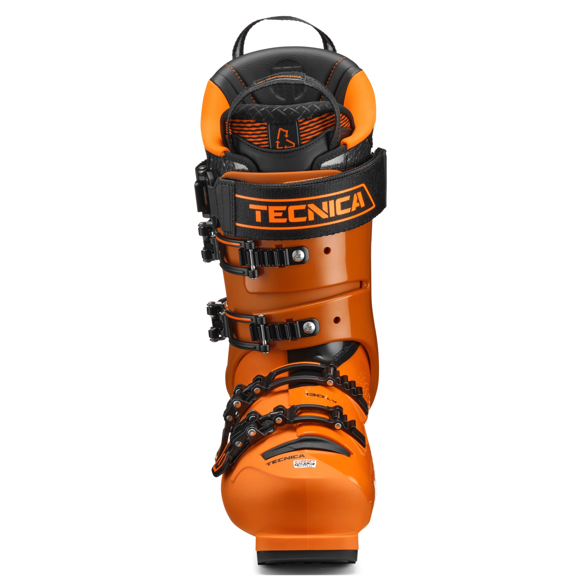 The Men's Mach1 130 has a black and orange power strap