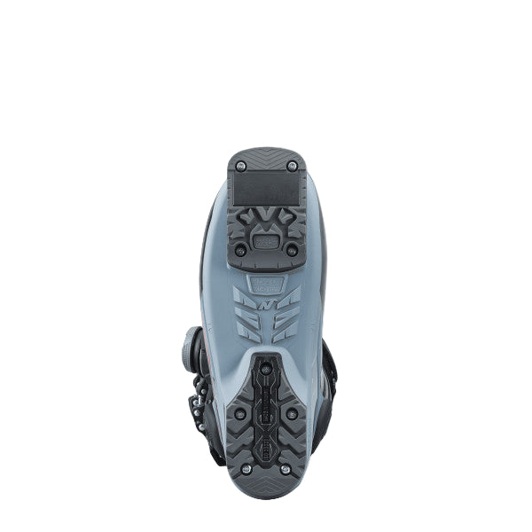 The sole of the boot is blue, and it has black Gripwalk on the toes and heels.